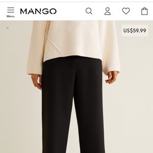 NWT MANGO HIGH WAIST STRAIGHT PANTS